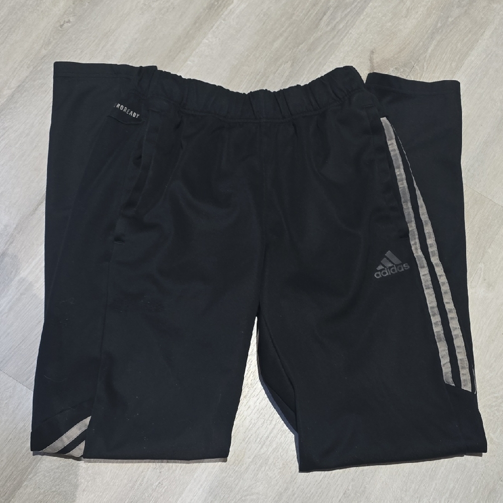 adidas Black AEROREADY Athletic Pants with Reflective Detail